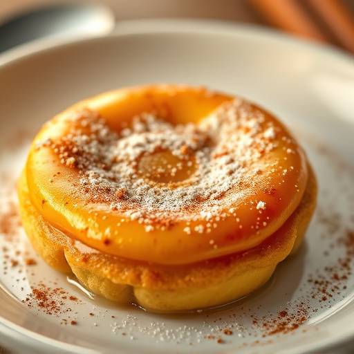 Pastel de nata fresco, com canela polvilhada